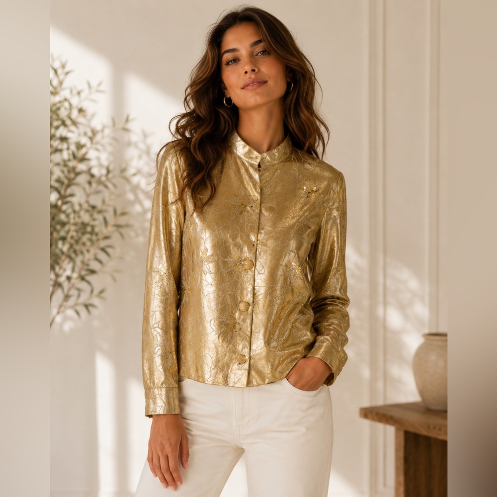 Luxurious Gold Women's Blazer